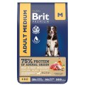 Brit Premium Adult Medium / Сухой корм Брит Премиум для взрослых собак Средних пород Индейка Телятина