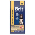 Brit Premium Adult Medium / Сухой корм Брит Премиум для взрослых собак Средних пород Индейка Телятина
