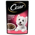 Cesar / Паучи Цезарь для собак Говядина Кролик Шпинат (цена за упаковку)