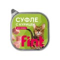 Fint / Влажный корм Финт для взрослых кошек Суфле с Курицей (цена за упаковку)