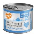 Мнямс Delicatesse Starter Влажный корм Консервы для Щенков Мусс по-французски Индейка с цукини (цена за упаковку)