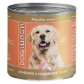 Dog Lunch / Консервы ДогЛанч для взрослых собак Ягнёнок с индейкой в соусе (цена за упаковку)