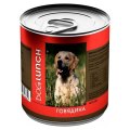 Dog Lunch / Консервы ДогЛанч для взрослых собак Говядина с рисом (цена за упаковку)