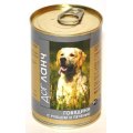 Dog Lunch / Консервы ДогЛанч для взрослых собак Говядина с Рубцом и печенью в желе (цена за упаковку)