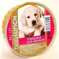 Dog Lunch / Консервы ДогЛанч для Щенков Говядина крем-суфле (цена за упаковку)