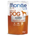 Monge Dog Grill Senior Duck / Влажный корм Паучи Монж Гриль для Пожилых собак Утка (цена за упаковку)