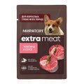 Мираторг Winner Extra Meat / Влажный корм Паучи для взрослых собак всех пород Телятина в соусе (цена за упаковку)