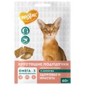 Мнямс Лакомство для кошек Хрустящие подушечки Здоровье и Красота с Лососем