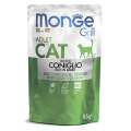 Monge Grill buste Adult coniglio / Влажный корм Паучи Монж для взрослых кошек Итальянский кролик (цена за упаковку)