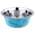 Homepet Color Косточки / Миска Хоумпет для домашних животных Металлическая Голубая