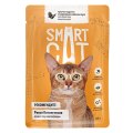 Smart Cat / Паучи Смарт Кэт для Котят и взрослых кошек Курочка с морковью в нежном соусе (цена за упаковку)