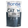 Monge Grill buste Sterilized trota / Влажный корм Паучи Монж для Стерилизованных кошек Итальянская форель (цена за упаковку)