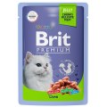 Brit Premium Jelly Lamb / Паучи Брит Премиум для кошек Ягненок в желе (цена за упаковку)