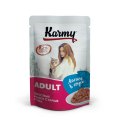 Karmy Adult / Влажный корм Паучи Карми для взрослых кошек Лосось в соусе (цена за упаковку)
