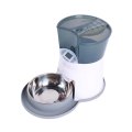 SuperDesign Auto Feeder / Автокормушка Супер Дизайн для кошек и собак Бело-серая