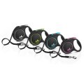 flexi Black Design M tape 5 m, for dogs up to 25 kg / Рулетка флекси для собак весом до 25 кг, лента 5 м