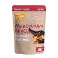 Мнямс Максимум вкуса Влажный корм Паучи для собак Мясное рагу Телятина с тыквой (цена за упаковку)