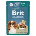 Brit Premium Mini / Паучи Брит Премиум для взрослых собак Мелких пород Утка с яблоком в соусе (цена за упаковку)