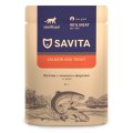 Savita / Влажный корм Савита для стерилизованных кошек с лососем и форелью в желе (цена за упаковку)