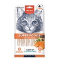 Wanpy Creamy Treat / Лакомство Ванпи для кошек Нежное пюре из Лосося с семенами чиа и водорослями