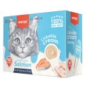 Wanpy Creamy Treat / Лакомство Ванпи для кошек Нежное пюре с Лососем и тунцом в ложечке