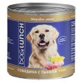 Dog Lunch / Консервы ДогЛанч для взрослых собак Говядина с тыквой в соусе для собак (цена за упаковку)