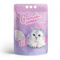Счастливые лапки Наполнитель для кошачьего туалета Силикагелевый с ароматом Лаванды
