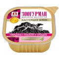 Зоогурман Влажный корм Ламистеры для собак Мясное ассорти Говядина с языком и сердцем (цена за упаковку)