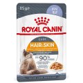 Royal Canin Hair & Skin Care Jelly / Влажный корм (Консервы-Паучи) Роял Канин Хэйр & Скин Кэа для кошек Здоровая кожа и шерсть в Желе (цена за упаковку)