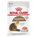 Royal Canin Ageing 12+ Jelly / Влажный корм (Консервы-Паучи) Роял Канин Эйжинг для Пожилых кошек старше 12 лет в Желе (цена за упаковку)