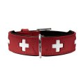 Hunter Swiss / Ошейник Хантер для собак кожа Красно-черный