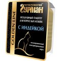Четвероногий Гурман Golden Line / Влажный корм Золотая линия для взрослых кошек Паштет с индейкой (цена за упаковку)