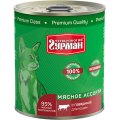 Четвероногий Гурман Мясное ассорти / Консервы для кошек с Говядиной (цена за упаковку)