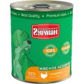 Четвероногий Гурман Мясное ассорти / Консервы для собак с Индейкой (цена за упаковку)