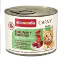 Animonda Carny Adult / Консервы Анимонда для кошек с  Говядиной Индейкой и Кроликом (цена за упаковку)