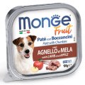 Monge Dog Fruit Lamb / Влажный корм Консервы Монж Фрукт для взрослых собак Ягненок с Яблоком (цена за упаковку)