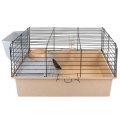 Homepet / Клетка Хоумпет для кроликов хорьков морских свинок с наполнением Миска и 2 Кормушки 58х40х34см Шаг прута 25 мм