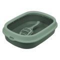 Homecat Frost Touch / Туалет Хоумкэт для кошек с низким бортом и совком нефритовый