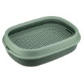 Homecat Frost Touch / Туалет Хоумкэт для кошек с низким бортом и сеткой нефритовый