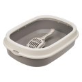 Homecat Frost Touch / Туалет Хоумкэт для кошек с низким бортом и совком капучино