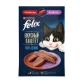 FELIX ВКУСНЫЙ ПАШТЕТ / Влажный корм Паучи Феликс Вкусный паштет для взрослых кошек с курицей и кроликом (цена за упаковку)