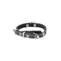 Homepet / Ошейник Хоумпет для собак Кожаный с Язычком на фетре простроченный Черный