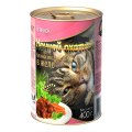 Ночной охотник / Влажный корм Консервы для кошек Ягненок кусочки в желе (цена за упаковку)