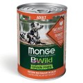 Monge Dog BWild Grainfree Adult Turkey / Консервы Беззерновые Монж для взрослых собак Индейка тыква цукини (цена за упаковку)