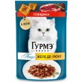 Гурмэ Перл / Влажный корм Паучи Пурина Гурмэ Желе Де-Люкс для взрослых кошек с говядиной (цена за упаковку)