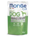 Monge Dog Grill Lamb / Влажный корм Паучи Монж Гриль для взрослых собак Ягненок с Овощами (цена за упаковку)