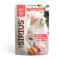 Sirius Premium Adult / Влажный корм Паучи Сириус для взрослых кошек кусочки в соусе Кролик с морковью (цена за упаковку)