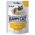 Happy Cat Sterilized / Паучи Хэппи Кэт для Стерилизованных кошек Курочка кусочки в желе (цена за упаковку, Россия)
