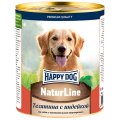 Happy Dog NaturLine / Консервы Хэппи Дог для собак Телятина с индейкой (цена за упаковку, Россия)