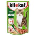 Kitekat / Паучи Китикет для кошек Нежный Кролик в соусе (цена за упаковку)